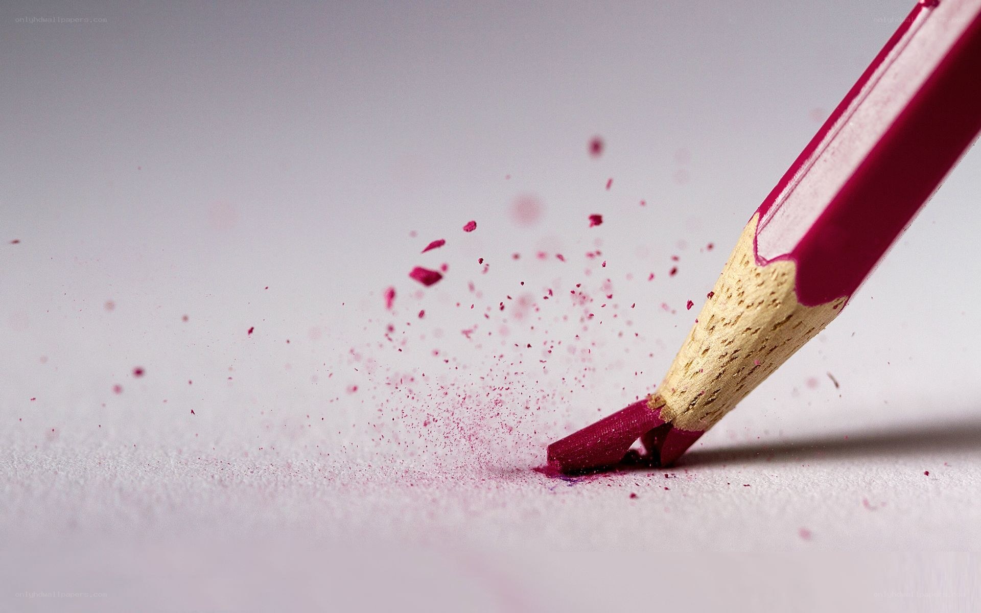 cracked purple pencil