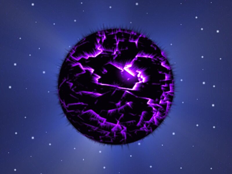 Cracked Purple Sphere