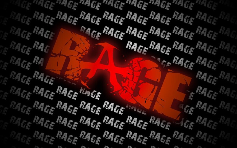 Cracked Rage Text — Black