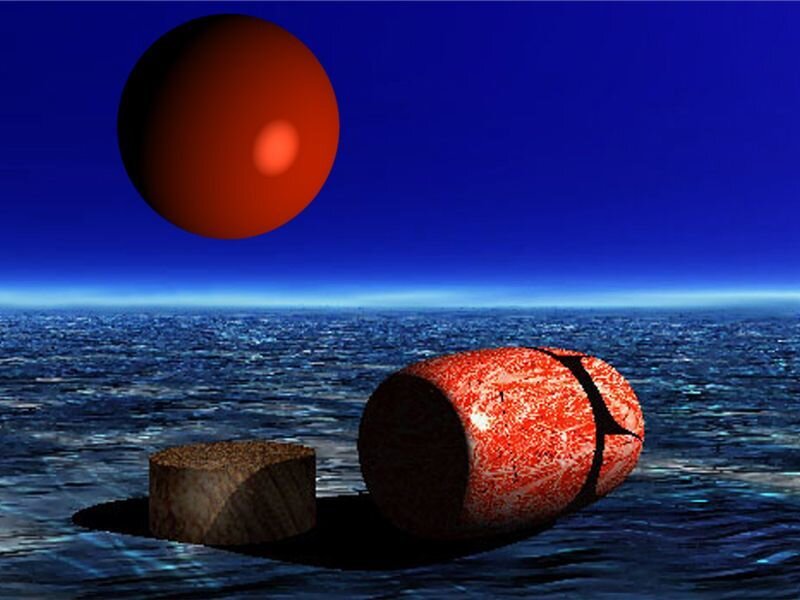 Cracked Red Cylinder