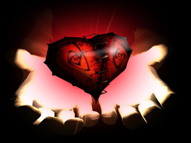 Cracked Red Heart — Dramatic