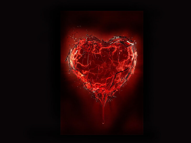 cracked red heart