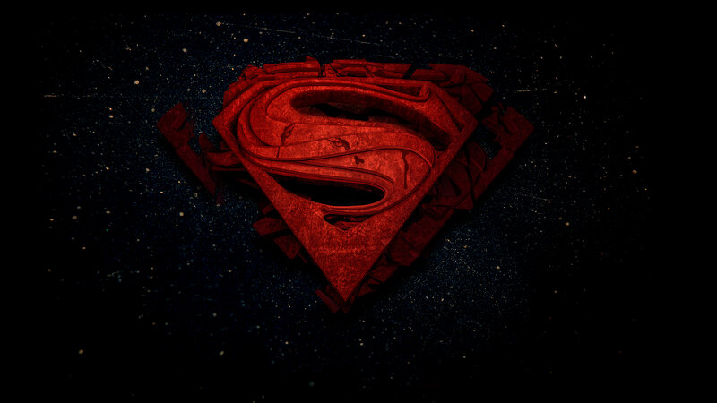 Cracked Red Superman Logo