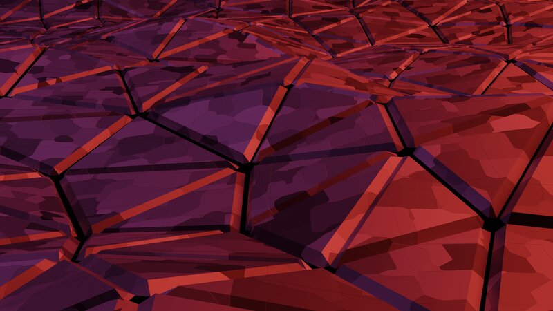 Cracked Red Surface — Dark, 3d Render