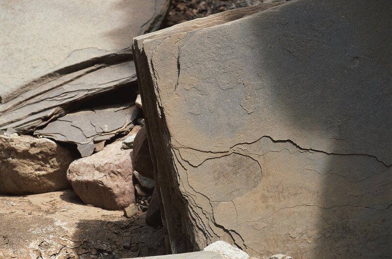 cracked rock formation