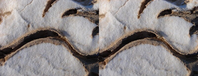 cracked salt crust surface