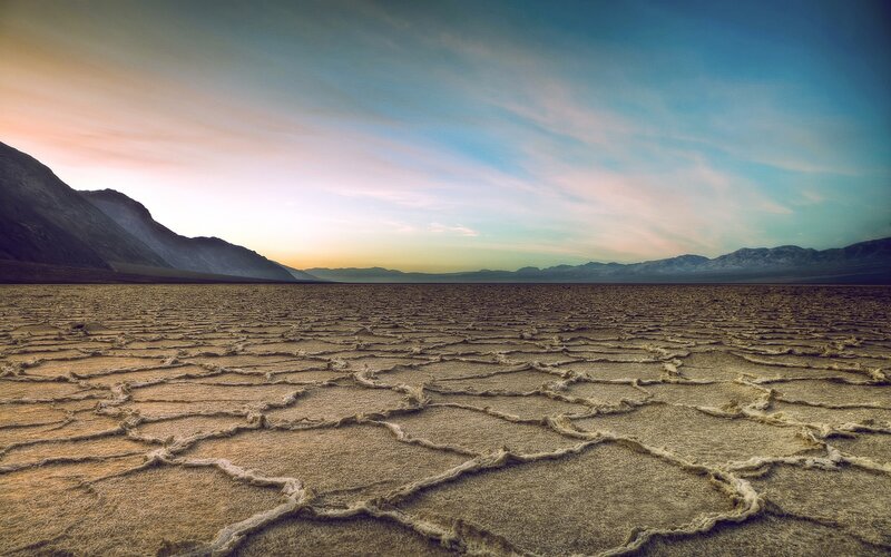 Cracked Salt Flat — Brown