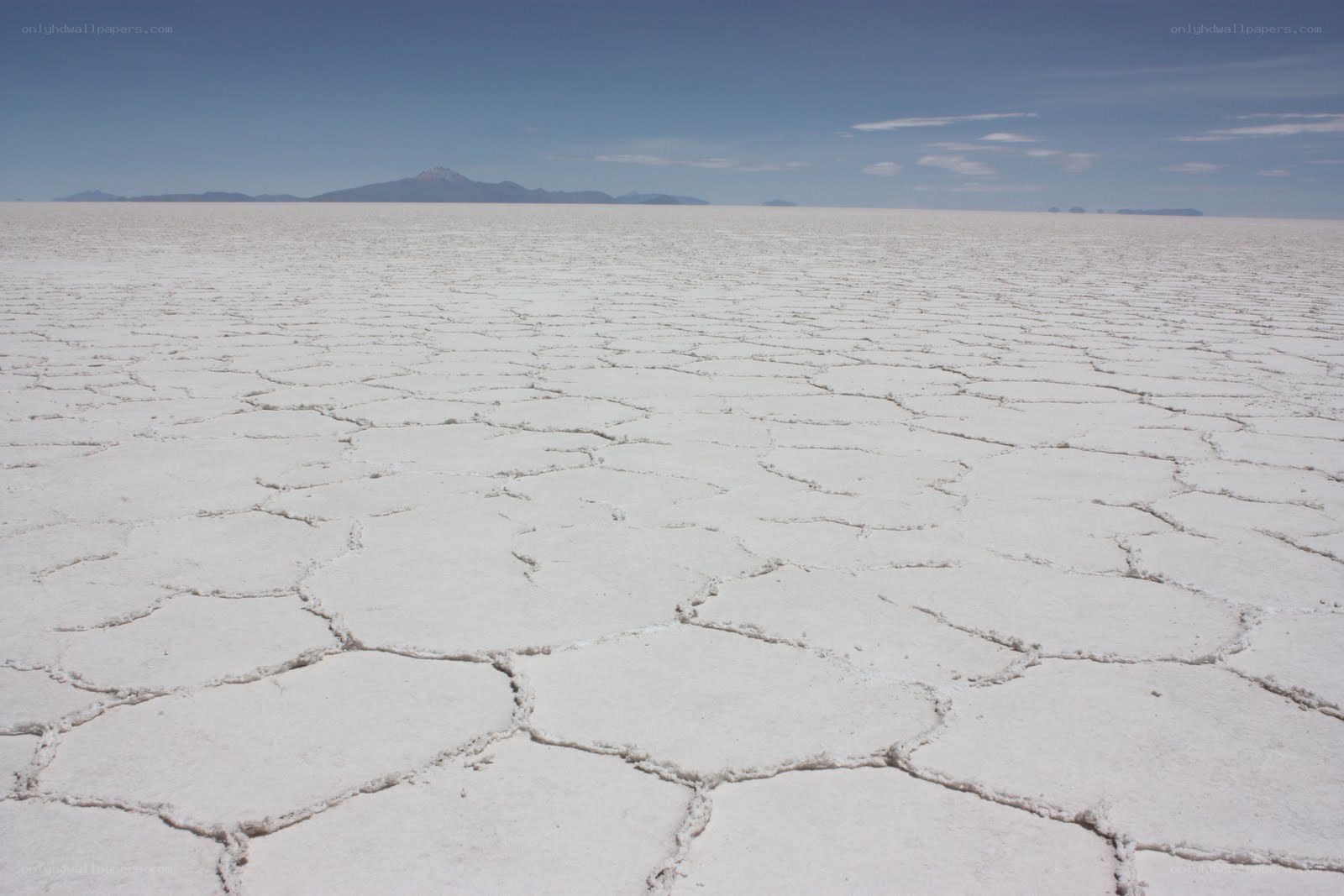 cracked salt flat landscape