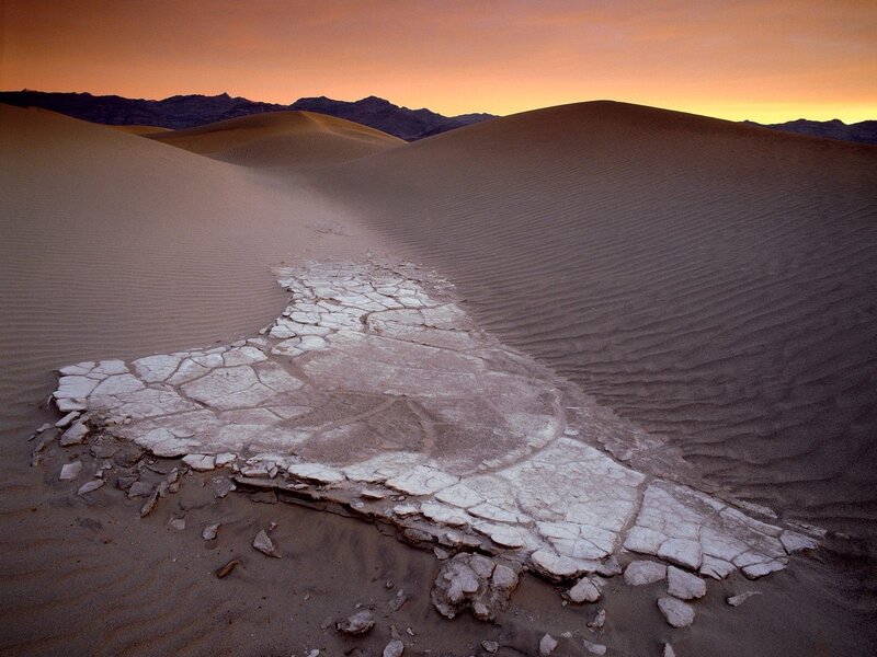 Cracked Salt Flat — Orange