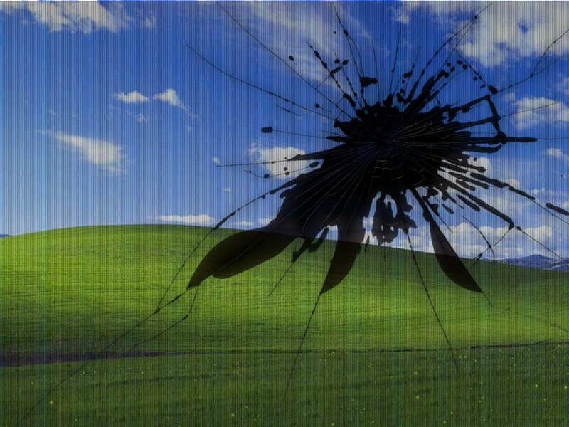 Cracked Screen Display — Green