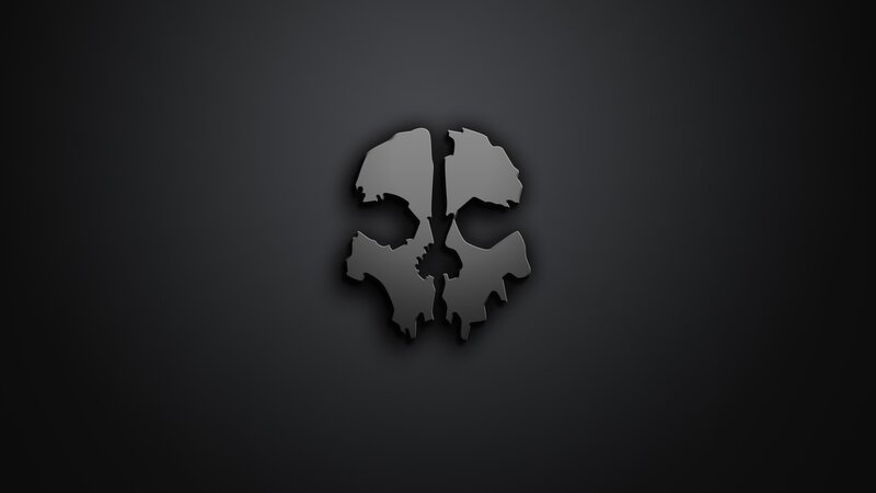 Cracked Skull Logo — Black, Dark, Ominous