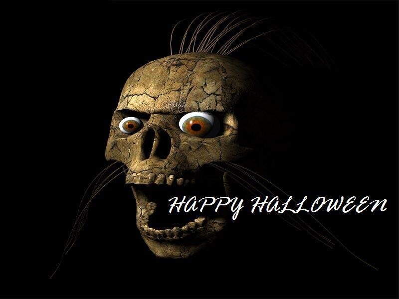 Cracked Skull with Eyes