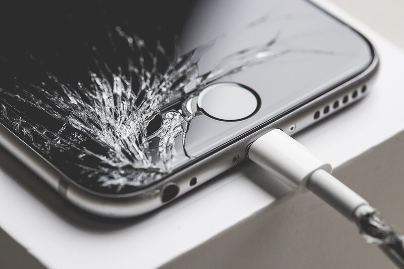 Cracked Smartphone — Black