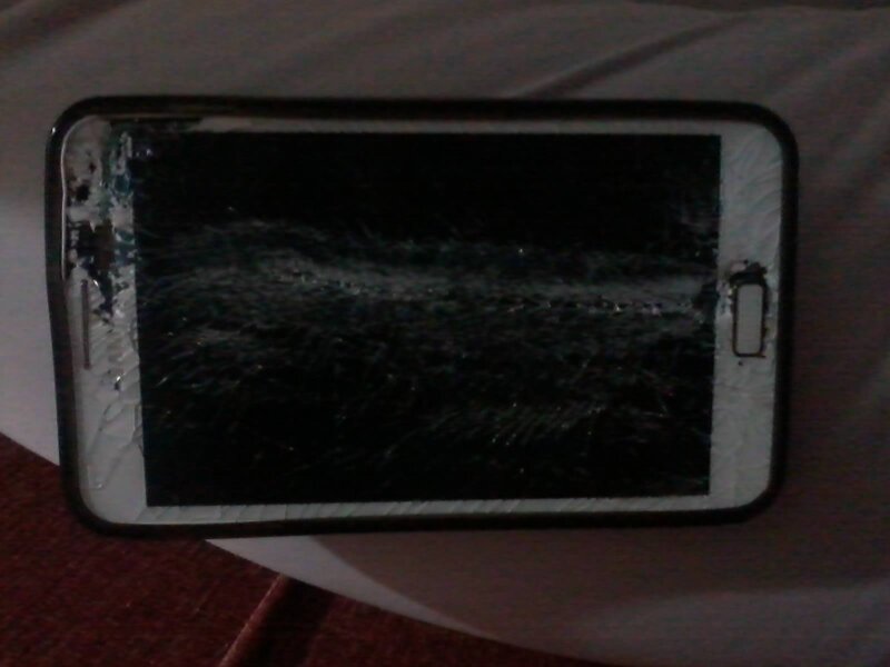 Cracked Smartphone Screen — Black