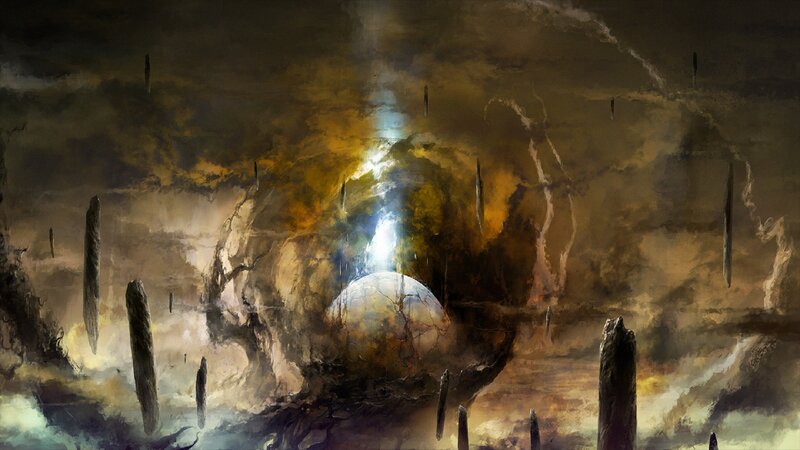Cracked Sphere in Cave