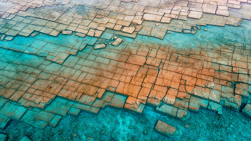 Cracked Stone Pavement — Blue