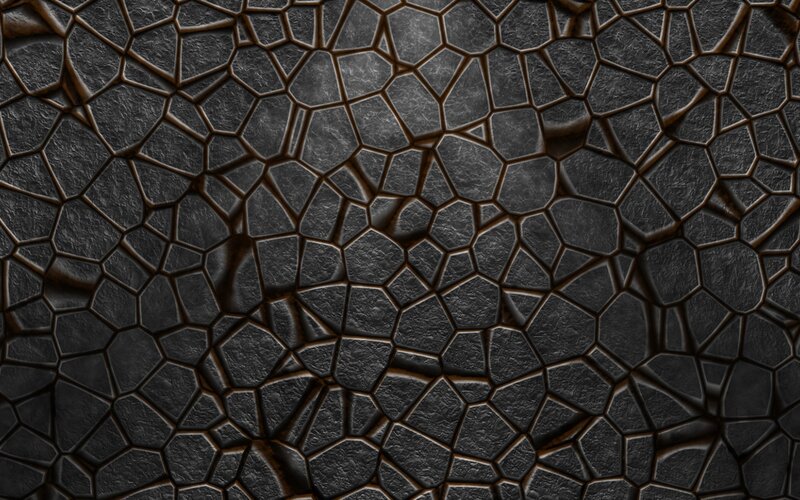 Cracked Stone Surface — Black