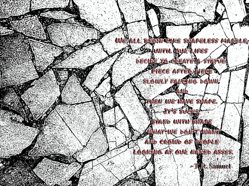 Cracked Stone Texture — Black