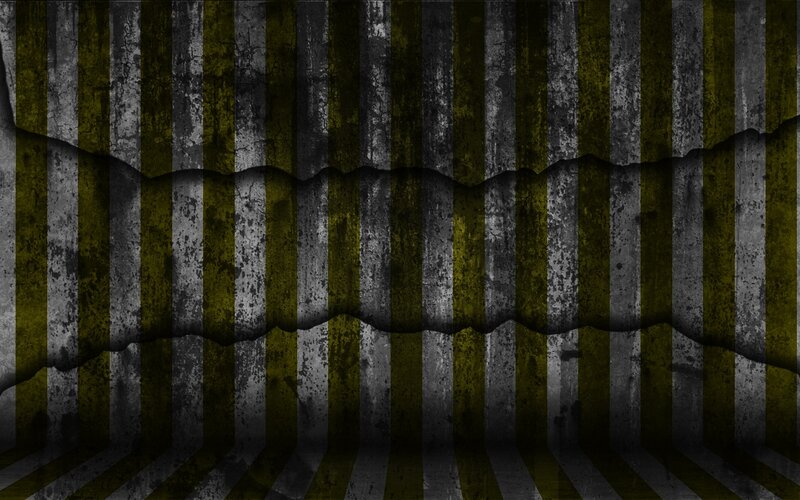 Cracked Striped Wall — Black, Grungy