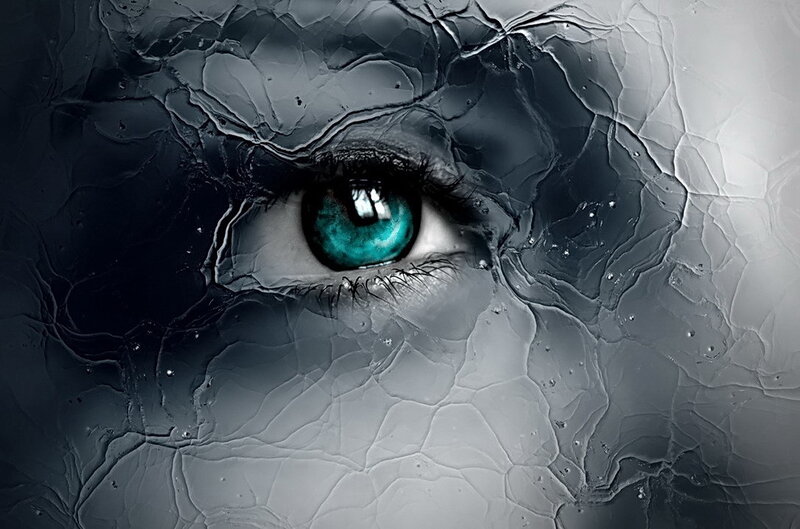 cracked surface eye