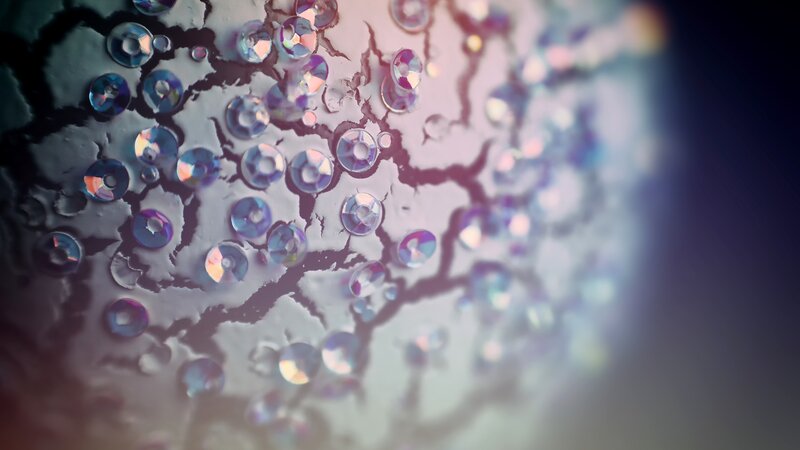 Cracked Surface with Sequins