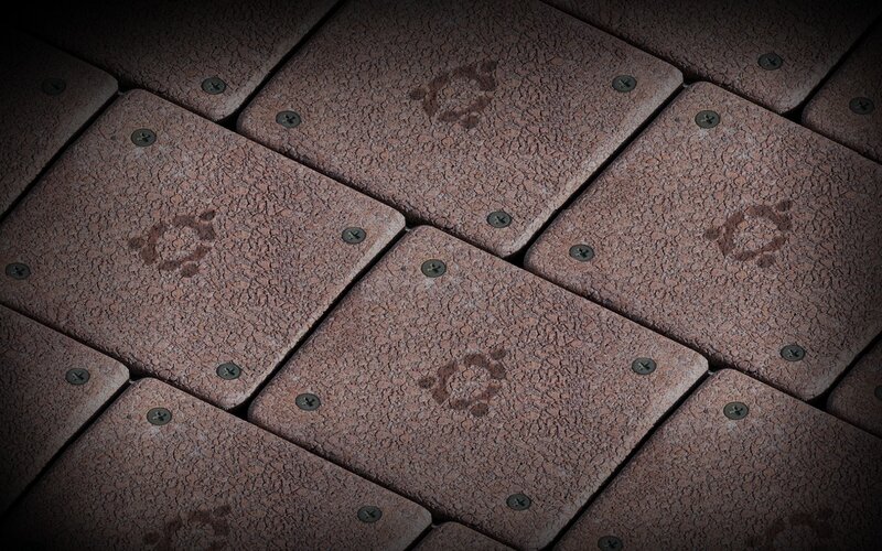 Cracked Tiles with Logos