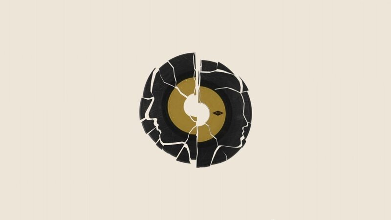 Cracked Vinyl Record — Black, Calm