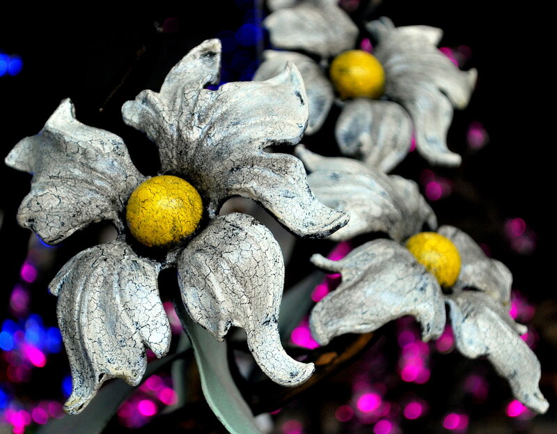 Cracked White Flowers