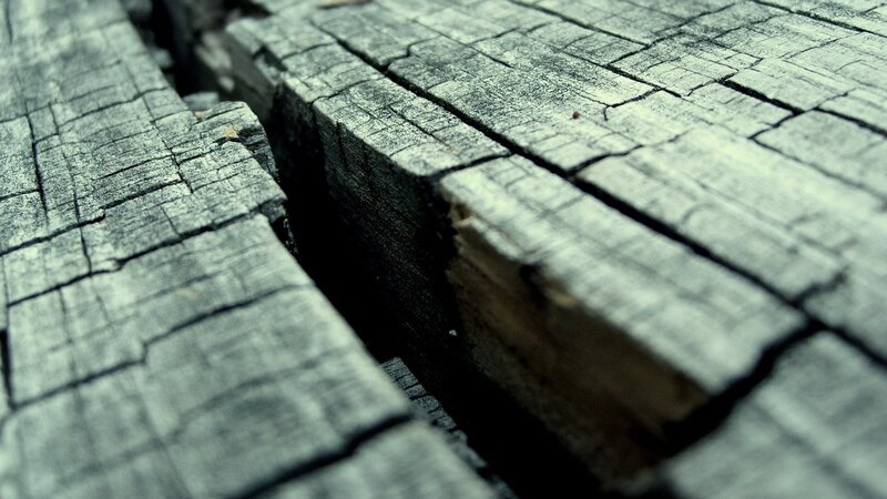 cracked wooden surface
