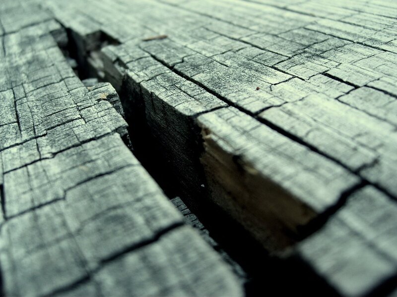 Cracked Wooden Surface — Gray, Dramatic