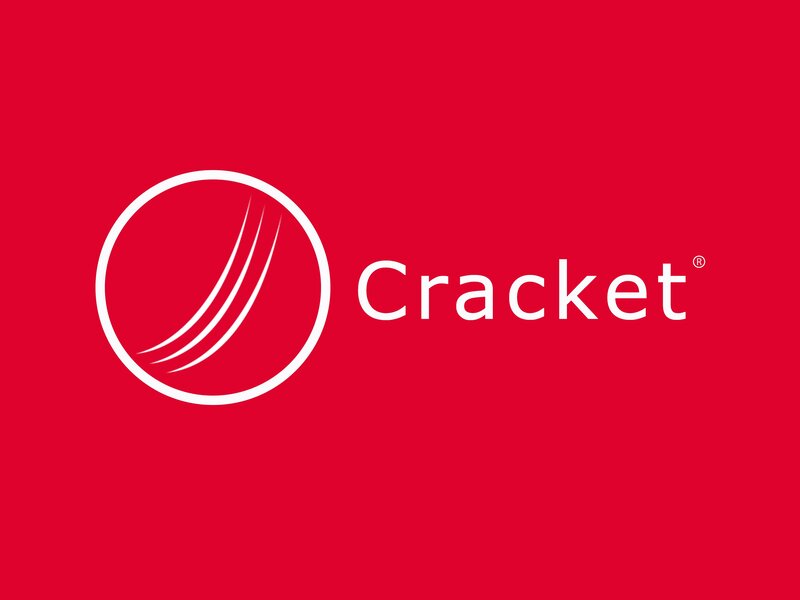 Cracket logo on red background