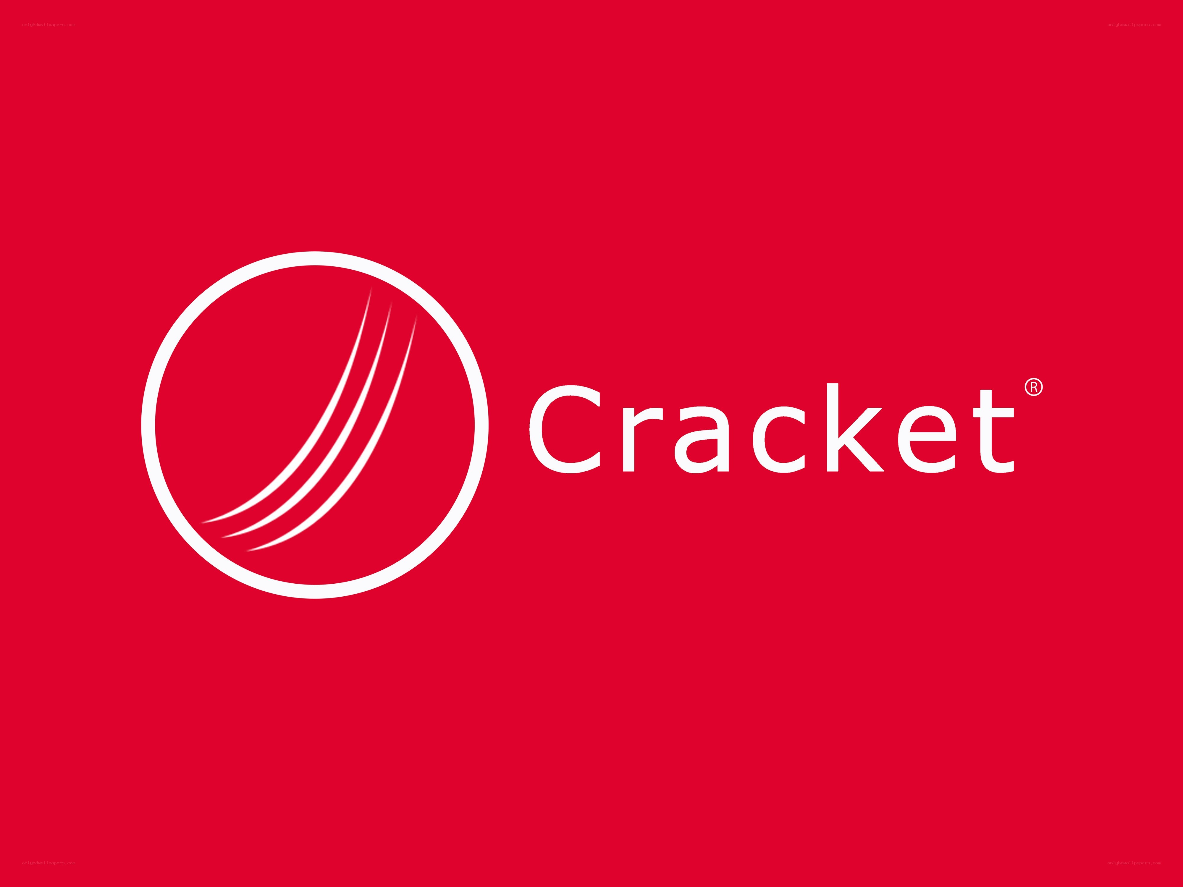 Cracket logo on red background