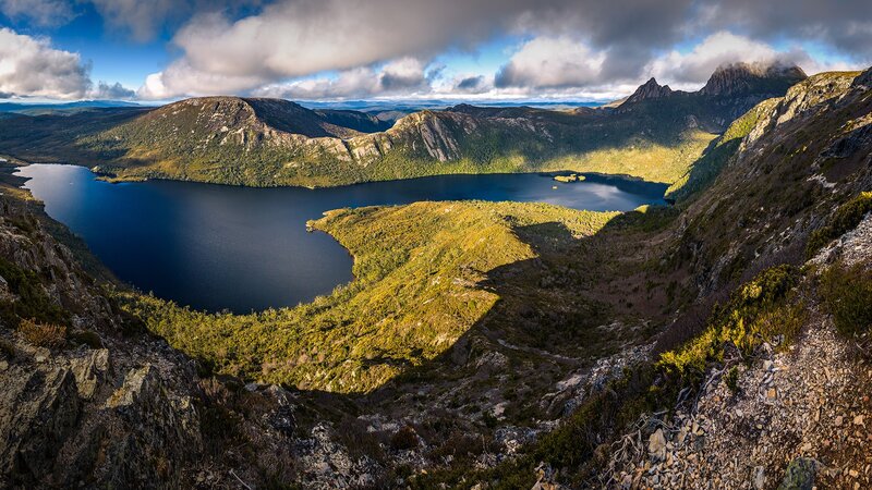Cradle Mountain Landscape — Blue, Dramatic