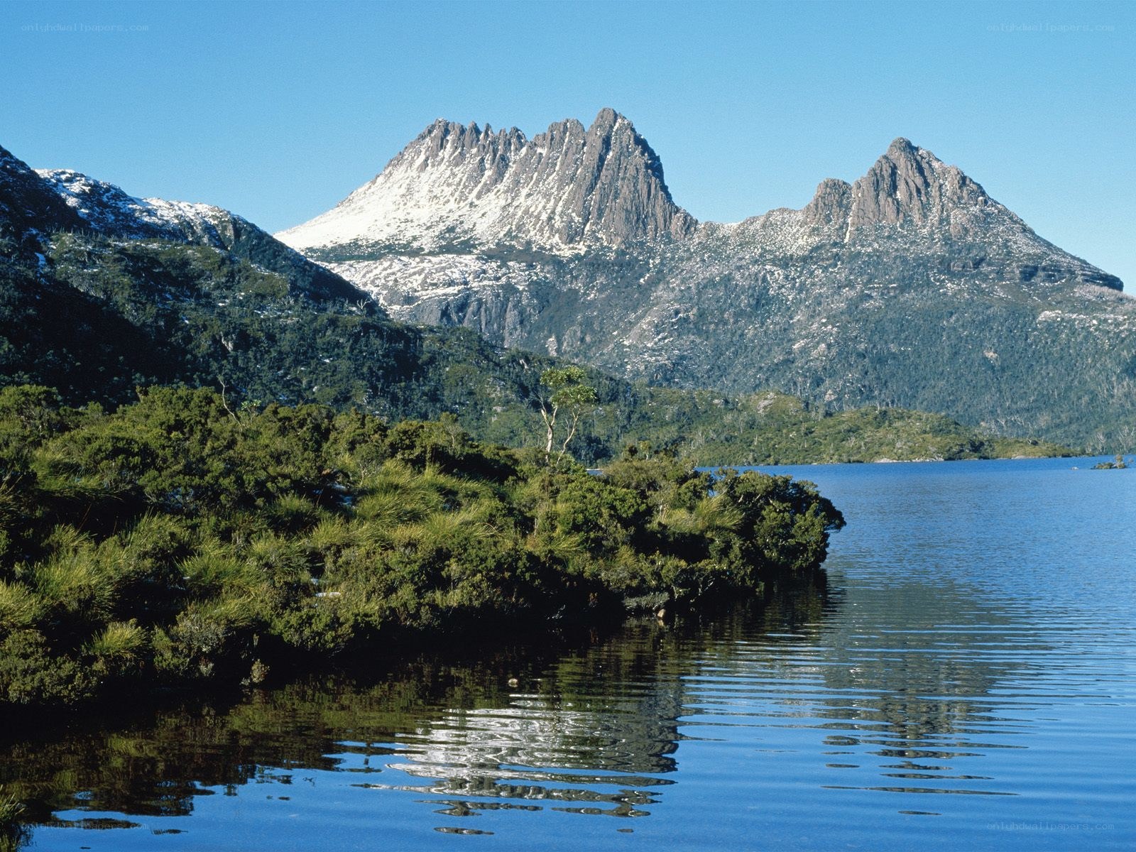Cradle Mountain reflected in a lake