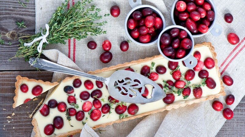 Cranberry Tart with Thyme