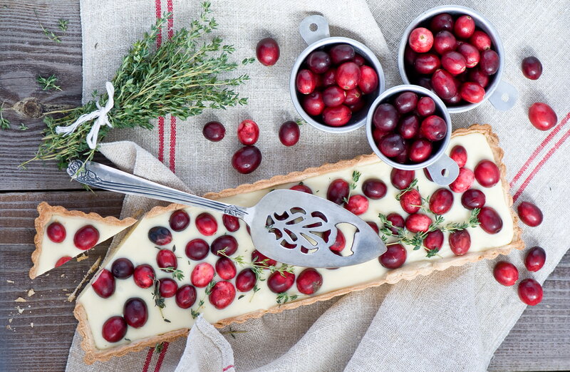 Cranberry Tart with White Chocolate