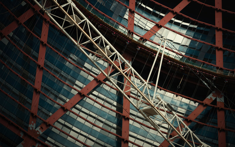 Crane at a modern building site