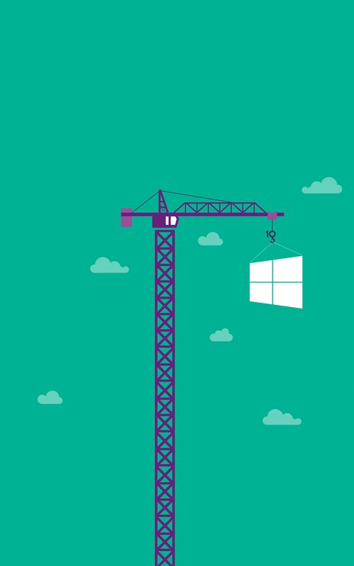 Crane Lifting Window — Teal