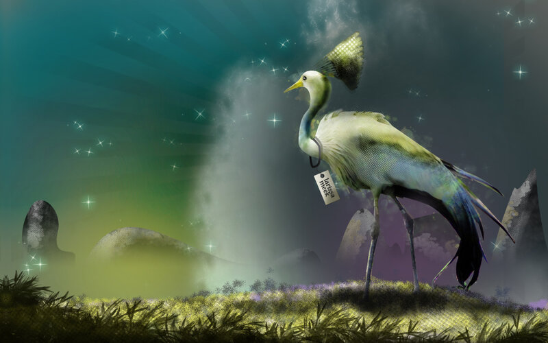Crane with Tag