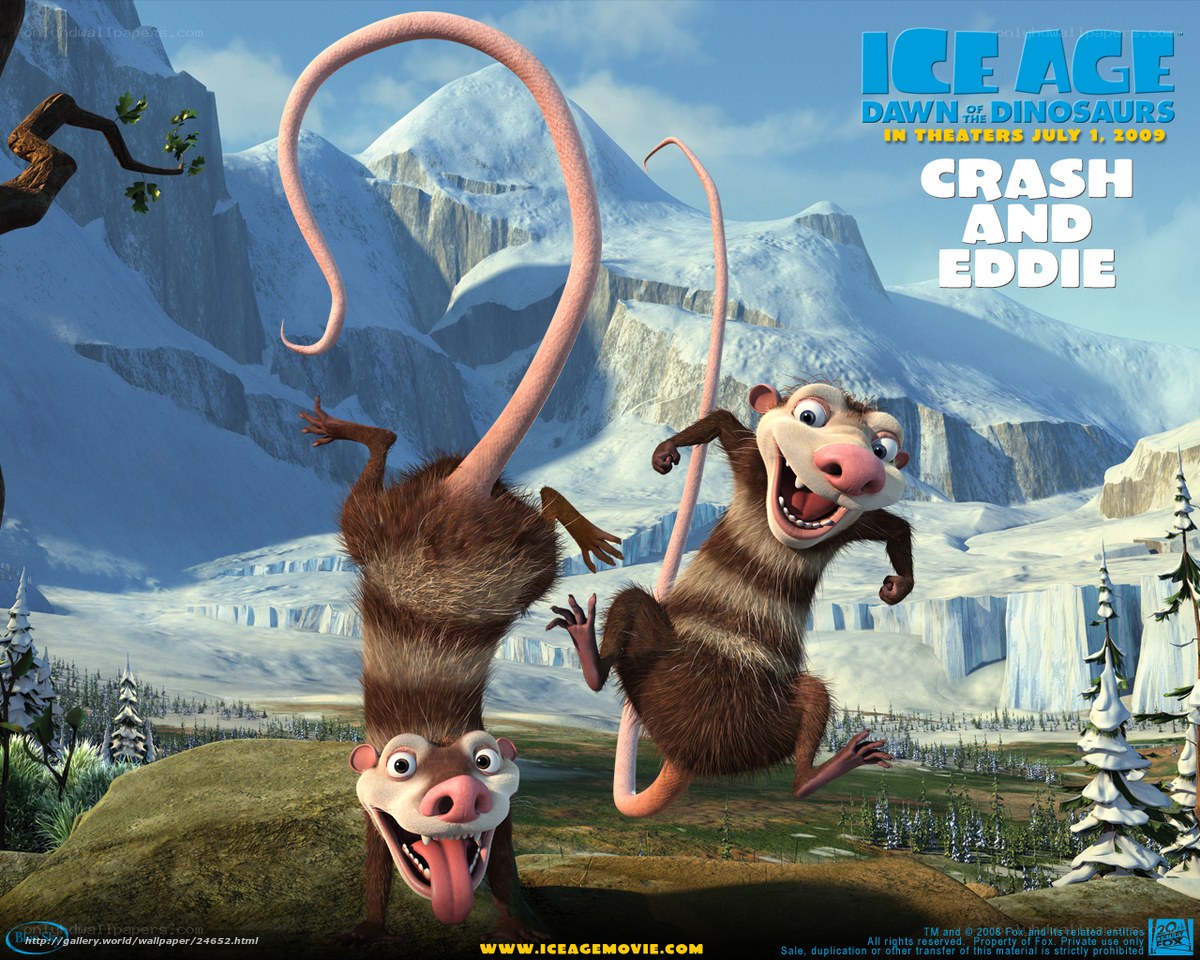 Crash and Eddie in Ice Age