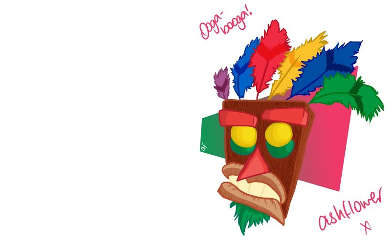 Crash Bandicoot mask art