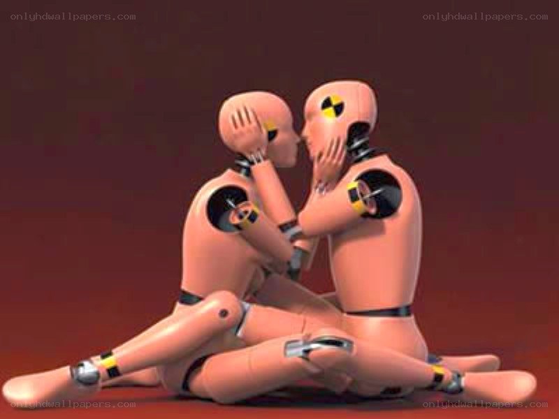 crash test dummies kissing