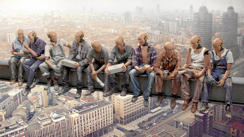 Crash Test Dummies Sitting — Gray