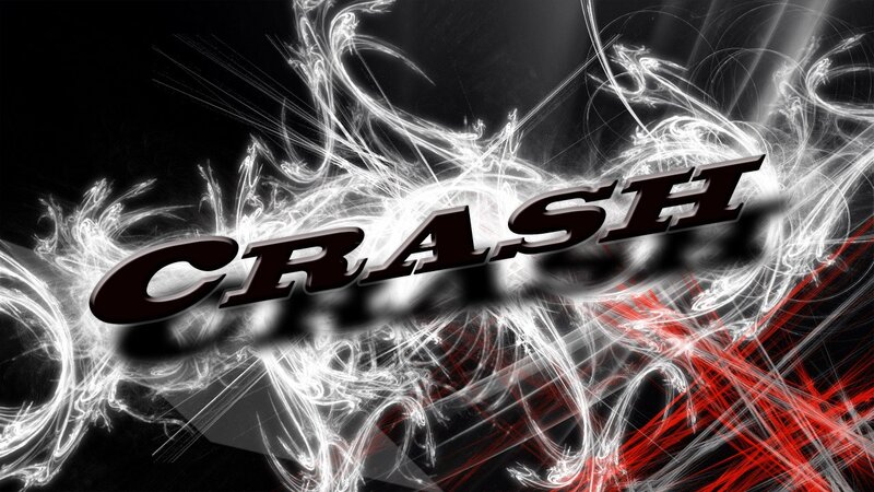 crash text with fractal background