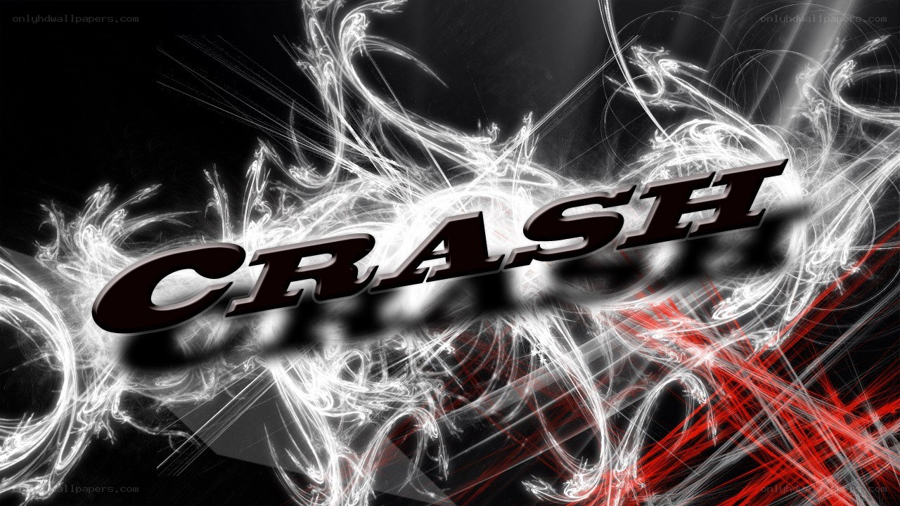 crash text with fractal background