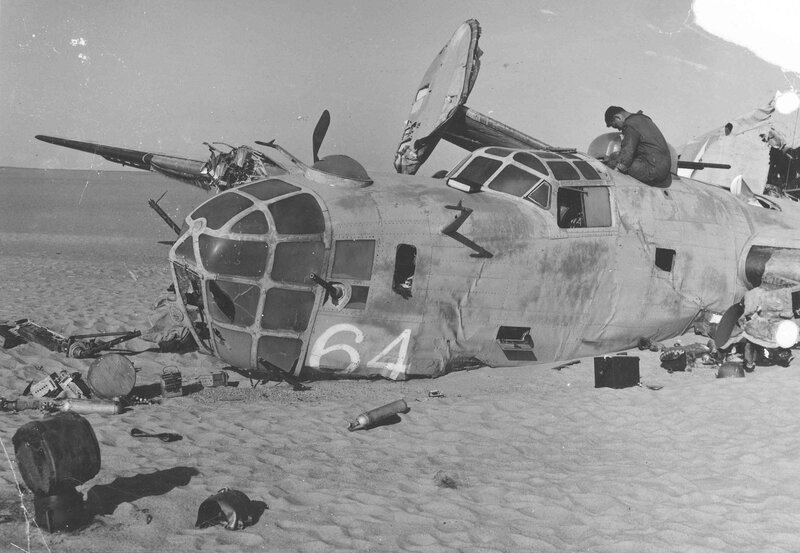 Crashed Airplane in Desert — Black