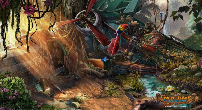 Crashed Airplane in Jungle — Green, Mysterious, Afternoon