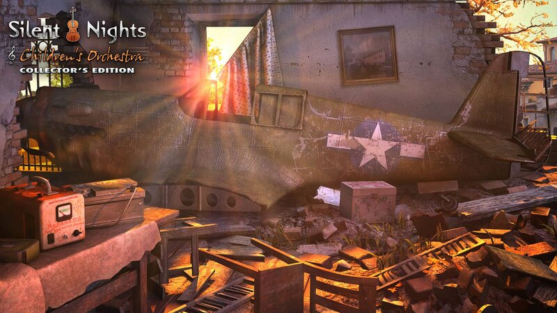 Crashed Airplane in Rubble