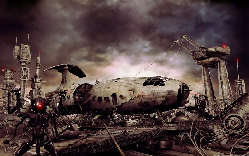 Crashed Airplane in Scrapyard