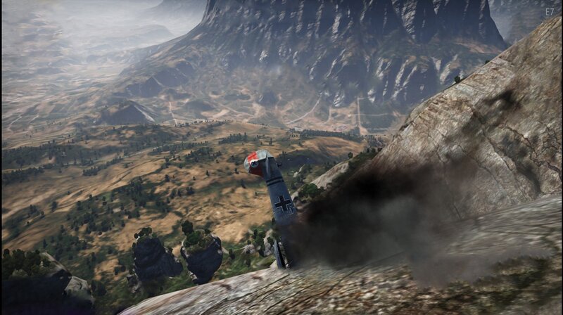 Crashed Airplane on Mountain